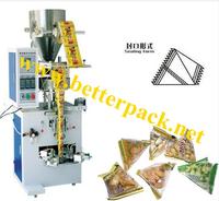 snack food packaging machine, triangle shape plastic pouch packaging machine