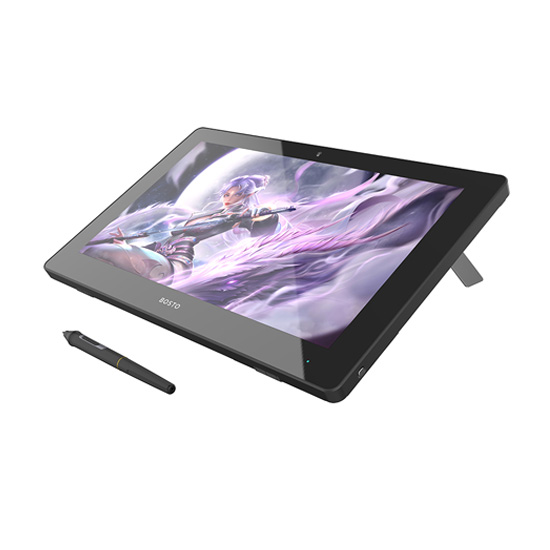 Bosto X5 Graphics Drawing Tablet with Screen Full-Laminated Tilt Battery-Free Stylus Touch Bar Adjus