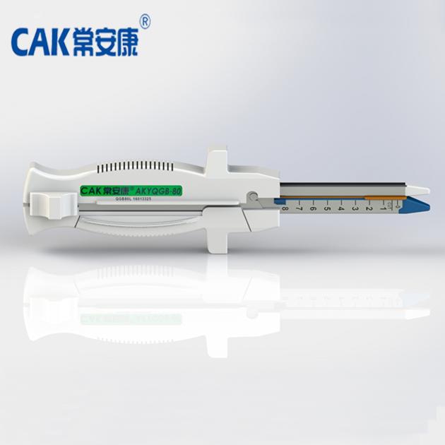 Linear cutter stapler with double handle