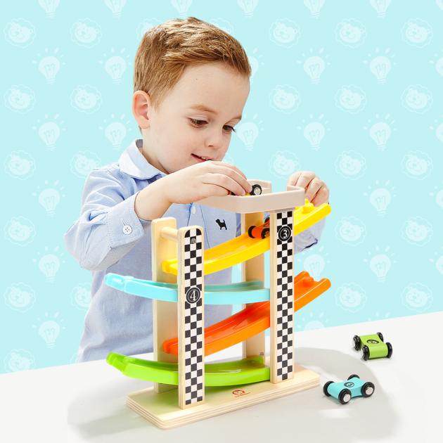 Wooden Racing Track Toy