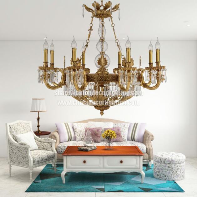 Crystal Chandelier Pendant Light French Empire
