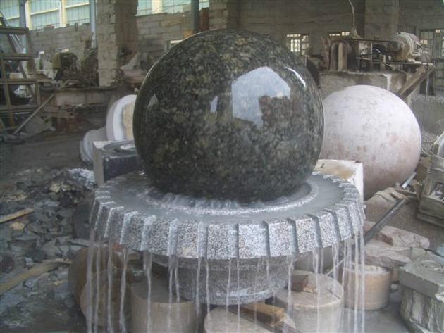 Natural granite stone fortune/geomantic/ fengshui ball
