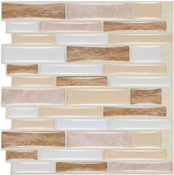 Verona Beige Linear Mosaic Composite Vinyl Wall Tile