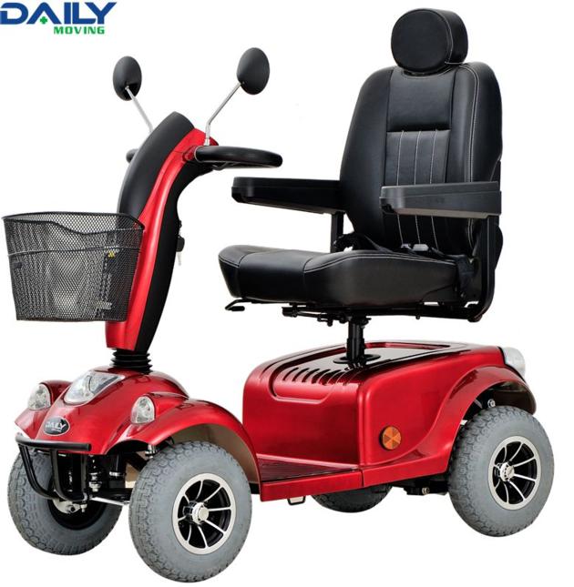 New Design 4 Wheels Electric Mobility Scooter with Air Spring Tiller Adjuster