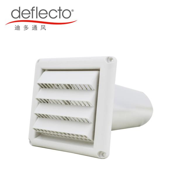 China Suppliers Plastic Louvered Vent Hood + Aluminum Wall Pipe Vent Kit