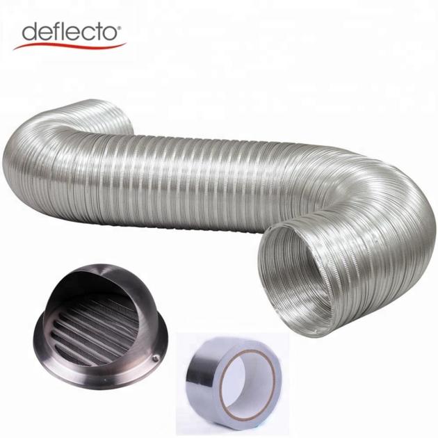 Ventilation Kit China Supplier Aluminum Semi Rigid Flexible Duct Stainless Steel Round Vent Cover