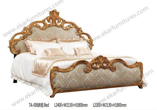 Reproduct Versailles Completely hand carved luxury wood bedroom set TA-008