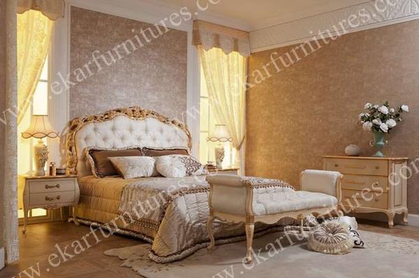 antique style double size bed fashion