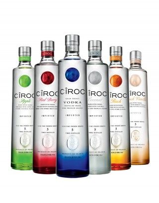 CIROC vodka Collection (6 bottles) for wholesale