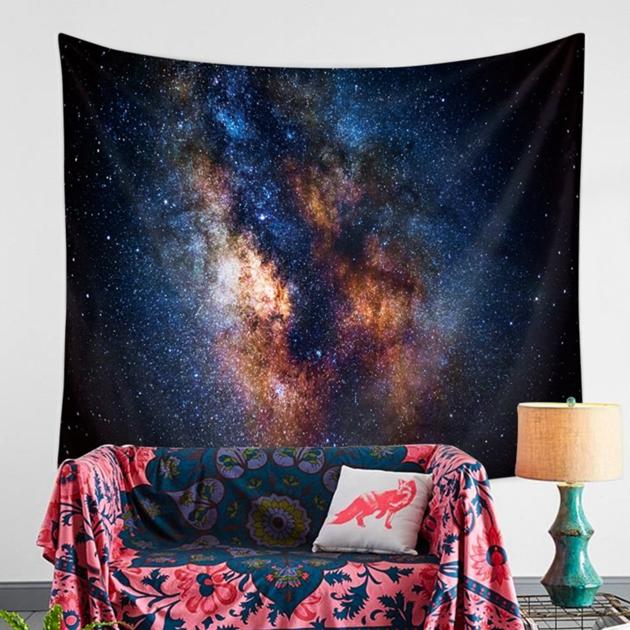 Galaxy Hanging Wall Tapestry Home Decor Yoga Beach Towel Picnic Throw Rug Blanket Camping Tent Tra
