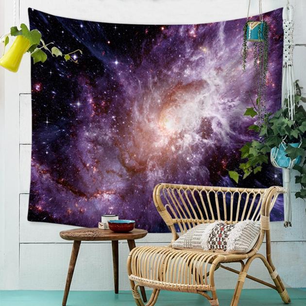 Beautiful Night Sky Wall Tapestry Home Decorations Wall Hanging Forest Starry Night Tapestries Fo