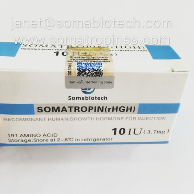 Medicine Grade 99% Purity Human Growth Hormone HGH /191aa For Anti-aging somabiotech