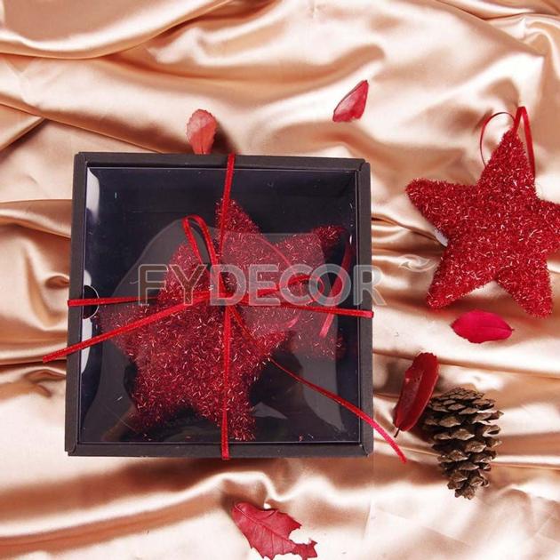 Shiny Red Hanging Star Vintage Gift