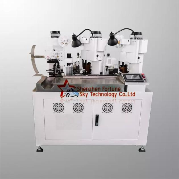 Fully Automatic Double Wires Three Terminals Crimping Machine