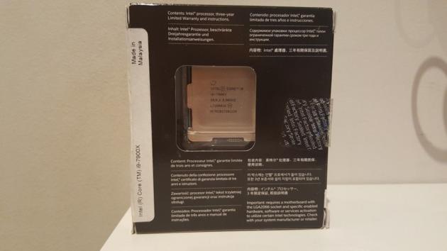 Intel Core i9 7900X Intel-X CPU, 10 cores, 20 threads, 3.3GHz (4.3GHz Turbo)