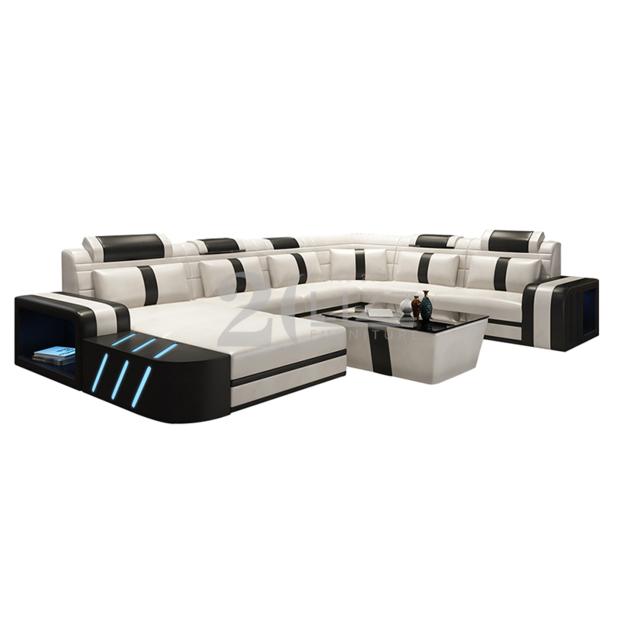 Modern Modular Furniture Modular Luxury Sofa Set Living Room Leather Chaise Lounge Sectional Couches