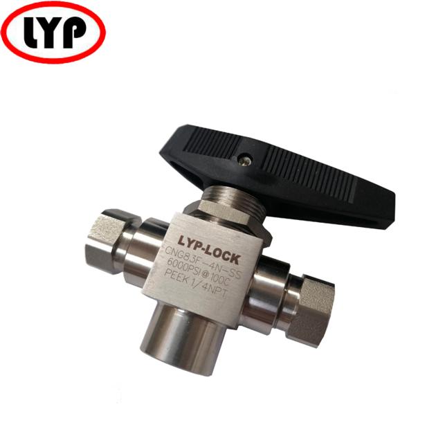 3 way ball valve made in China for cng dispenser in gas station