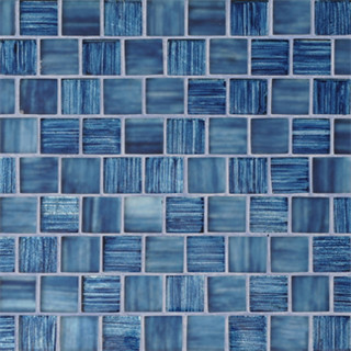 Top quality new design popular blue square glass mosaic