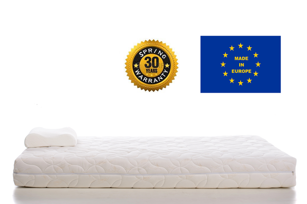Memory foam pocket spring mattress with removeable protector