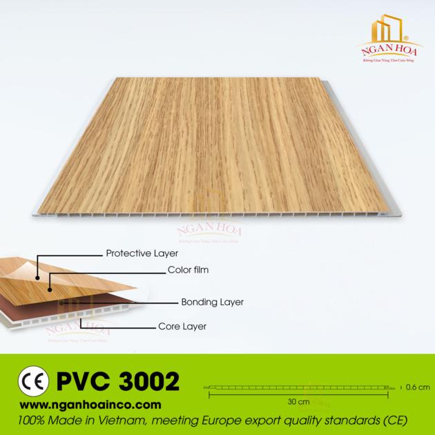 PVC 30 Plastic Wall Cladding Panel SPC Wood Grain