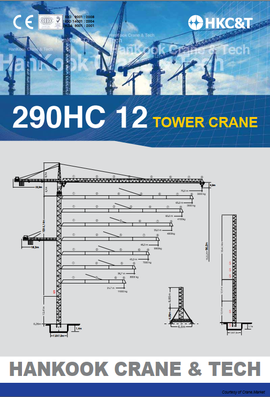 HKTC Used Tower Crane - 290HC 12