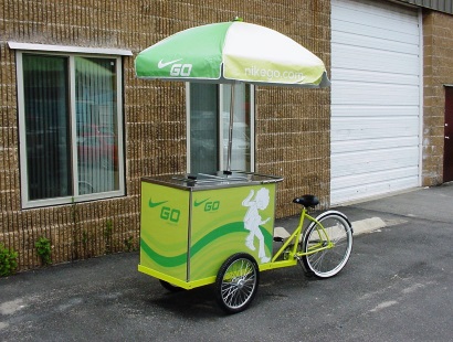 Normal tricycle with 108L solar freezer