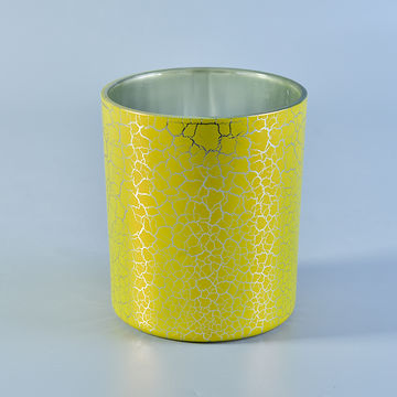 Crack Pattern Cylinder Glass Candle Holders