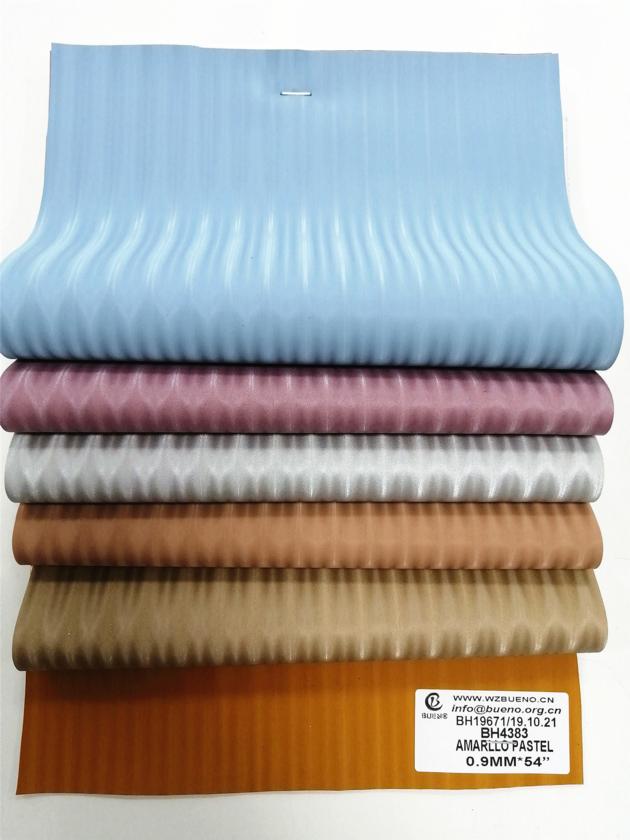 BH4383 Multi-color Shining Stripe Synthetic Leather 0.9mm*54"