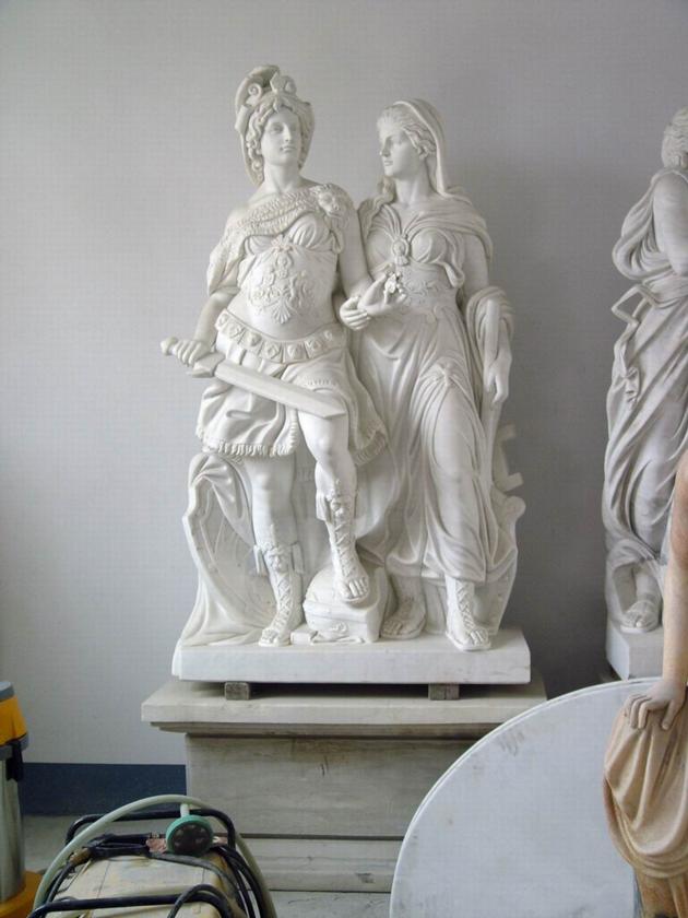 White Marble Handcarved Sculpture Western Style Human Statue