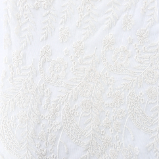 Net Guipure Lace Cotton Border Embroidery