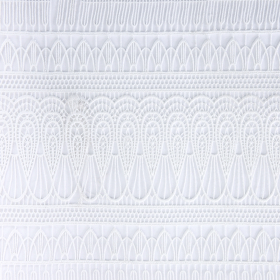 White Cotton Embroidery Chemical Lace Embroidered