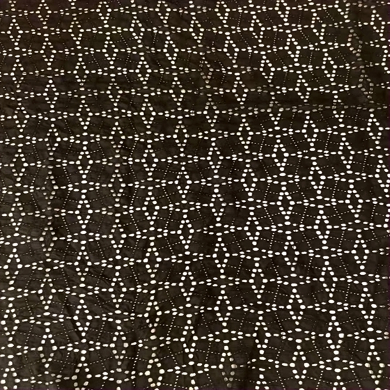 custom cotton lace fabric black embroidery
