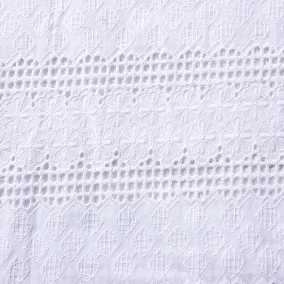 Lace Cotton Fabric With Embroidery