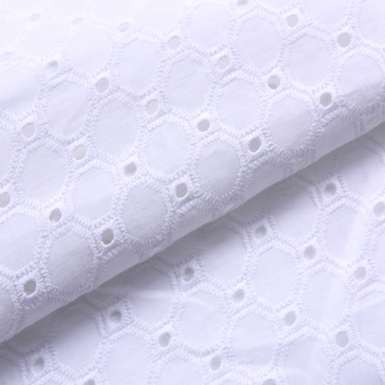 embroidered flower white cotton lace fabric embroidery