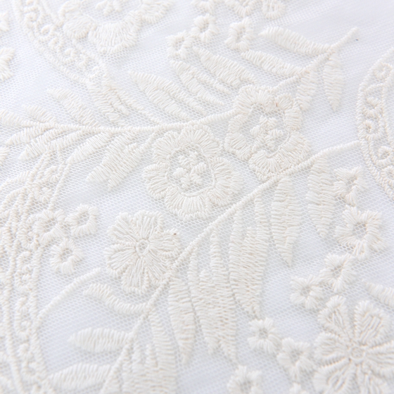 Net Guipure Lace Cotton Border Embroidery