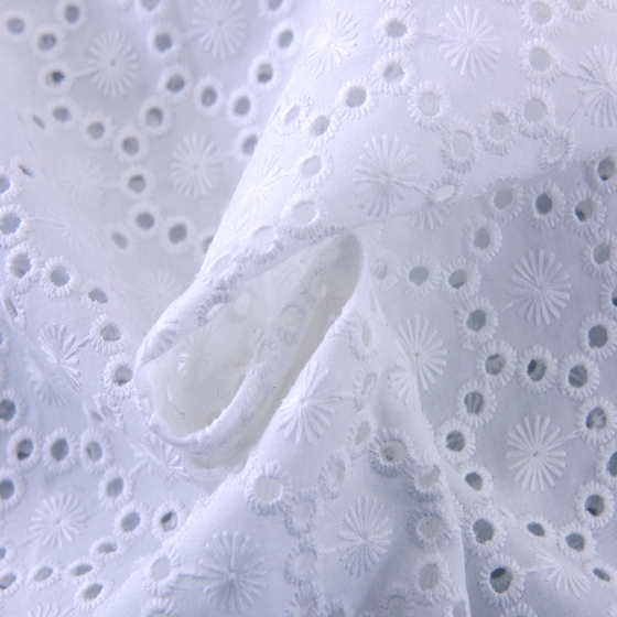 White 100 Cotton Swiss Voile Lace