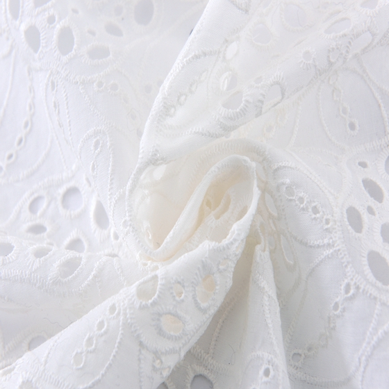 Eyelet Net Cotton Wedding Lace Fabric