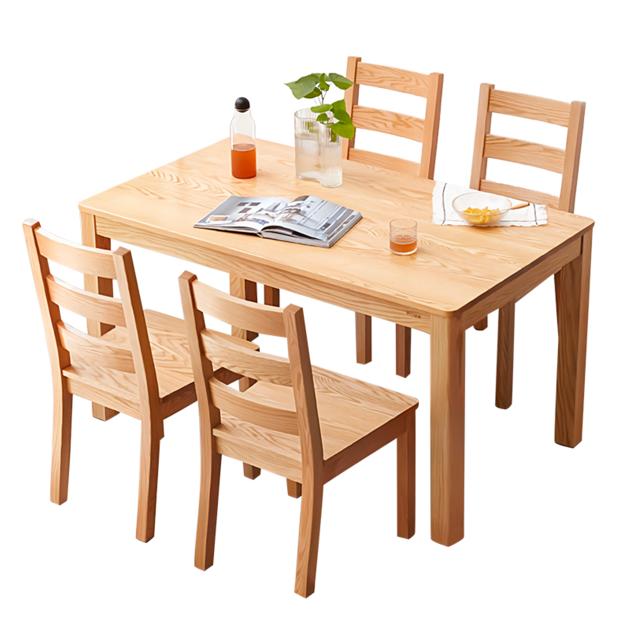 Modern solid wood dining table set