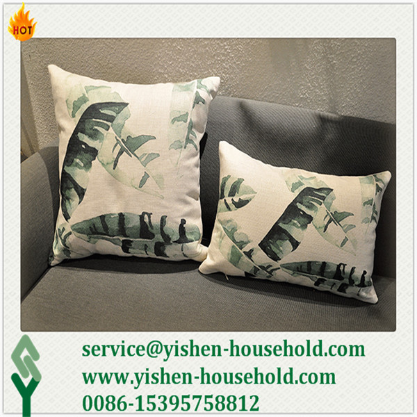 Yishen-Household Pillow Case Linen Fabric Digital Print Cushion Cover 