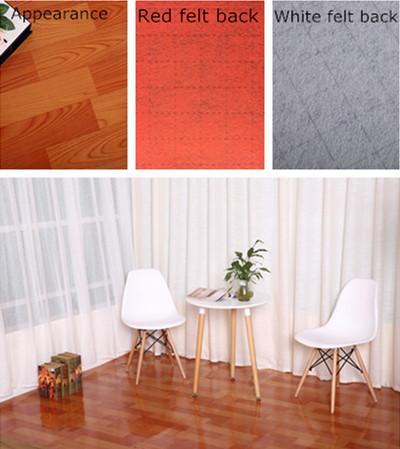 Felt back vinyl flooring sheet