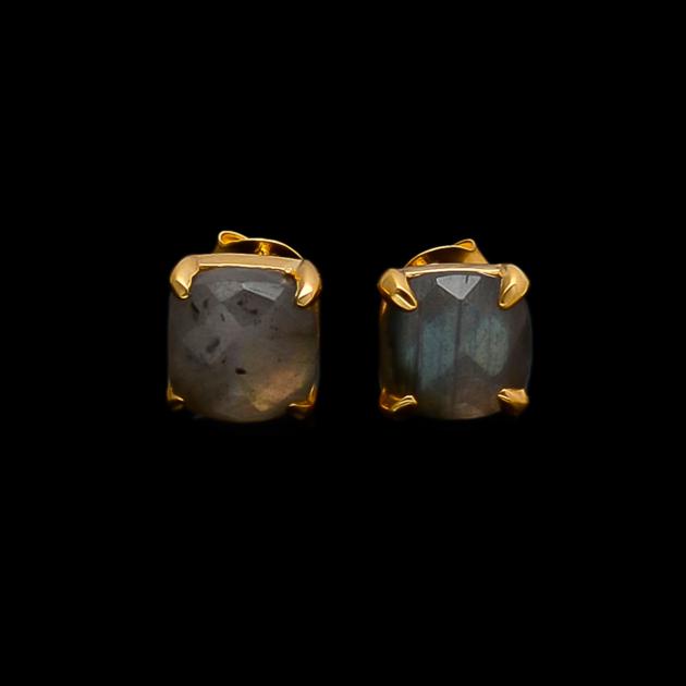 Green Onyx Small Ear Studs