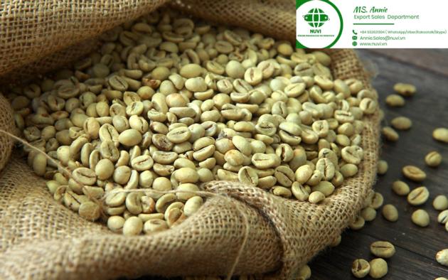 Raw coffee beans