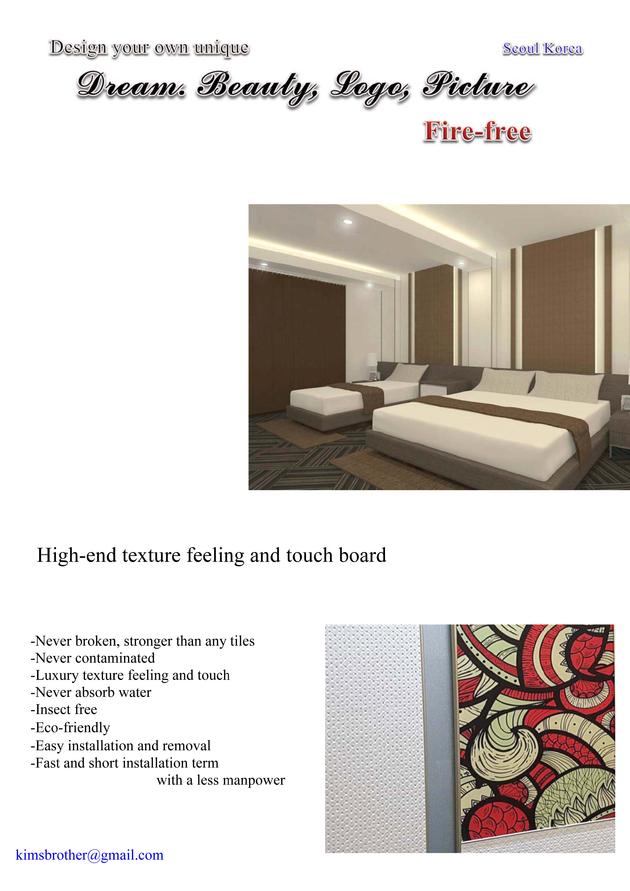 Luxury fire-free interior tile