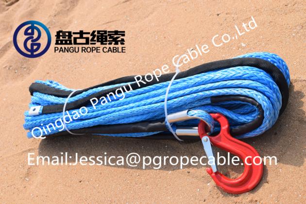 Synthetic winch rope UHMWPE