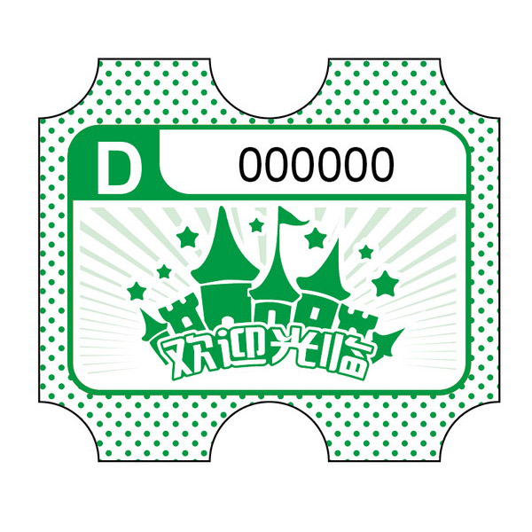 Redemptiom Ticket Arcade Ticket Long Ticket