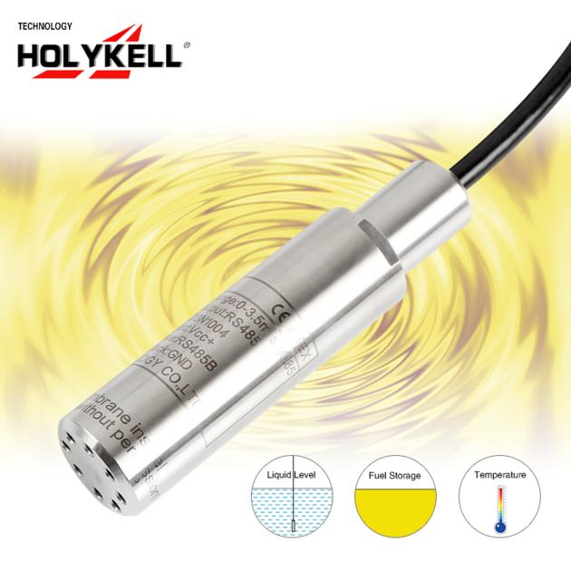 Holykell Submersible Fuel Level & Volume & Temperature Transducer & Transmitter