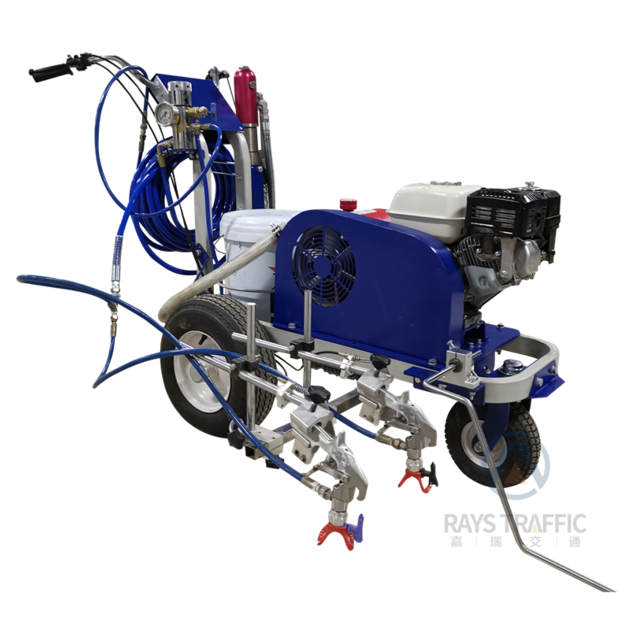 Road Marking Machine Hydraulic Cold Paint Road Marking Machine Double Gun