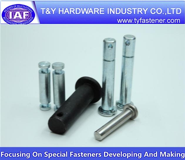 Round head Pin Carbon Steel Zinc yellow plated