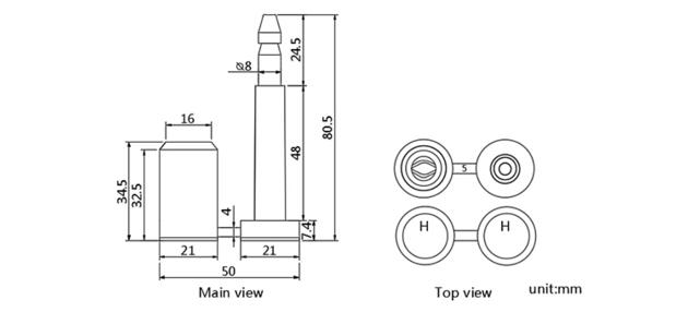 Anti Spin Container Bolt Lock Security