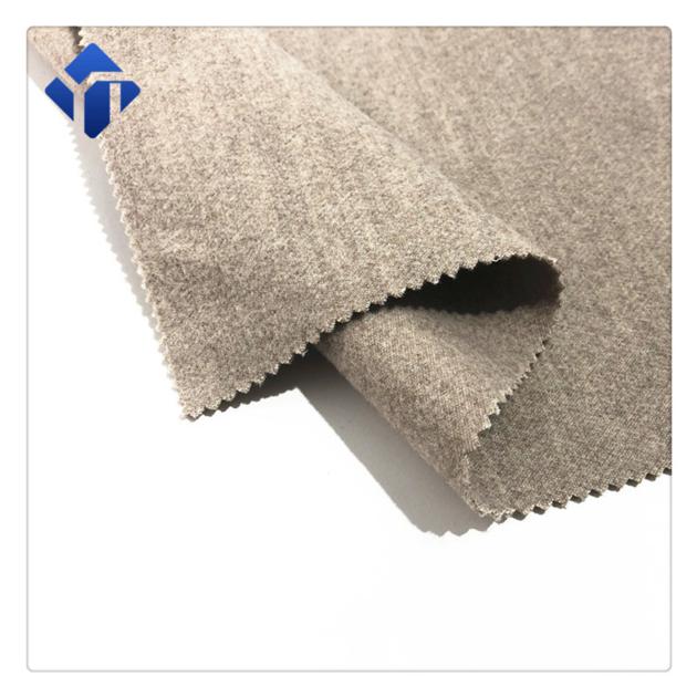 Mens wool coat polyester viscose blend fake wool melton fabric
